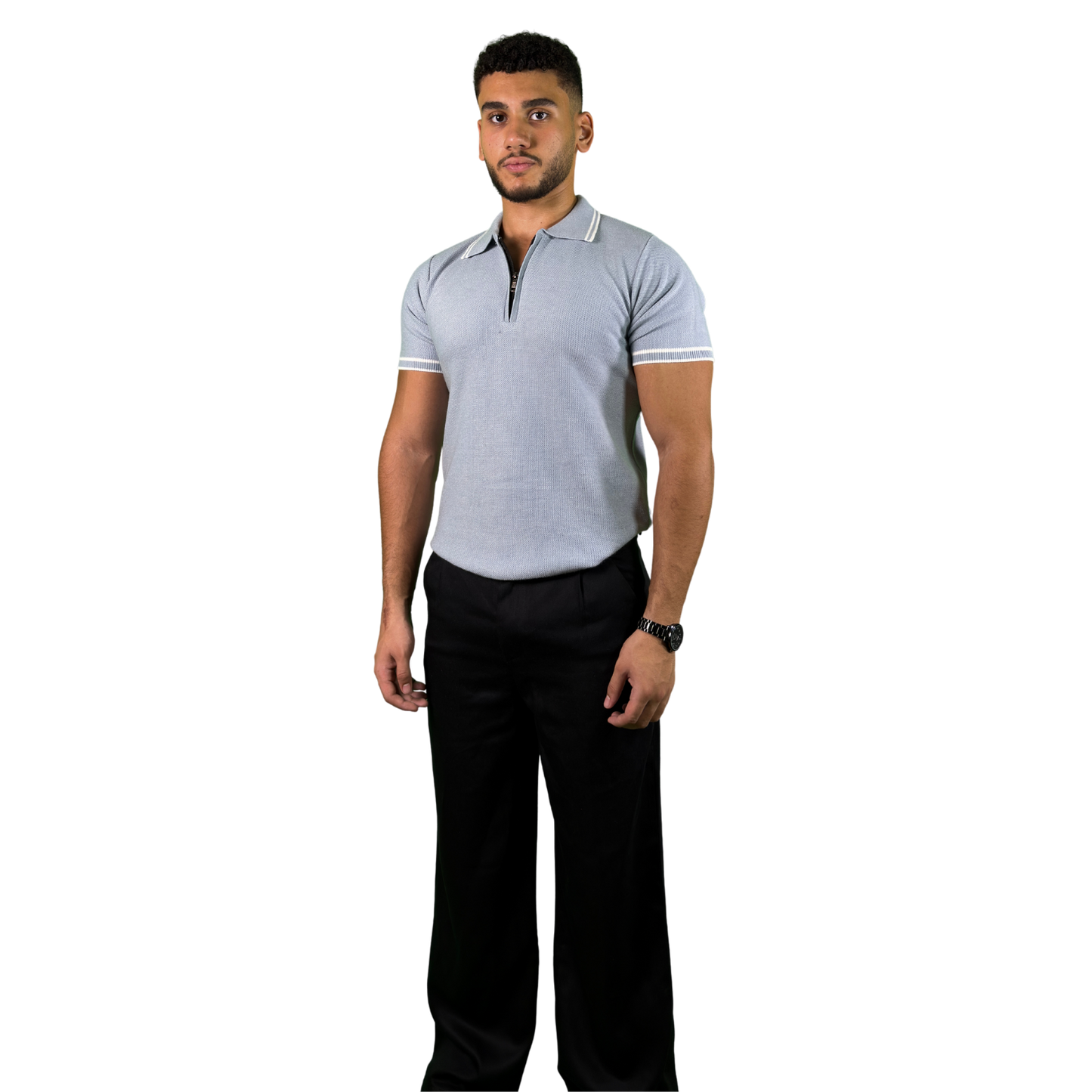 short sleeves slim knit