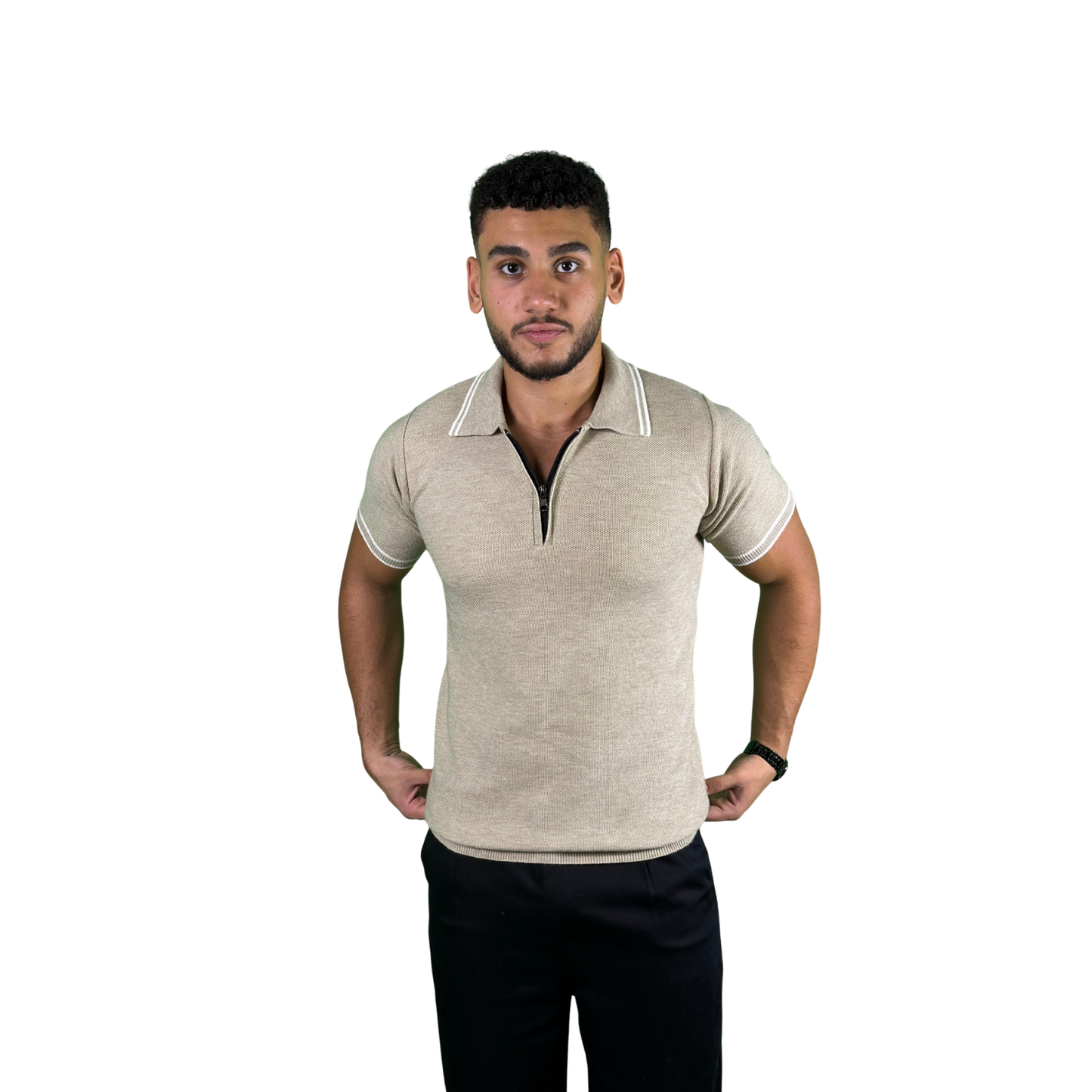 short sleeves slim knit