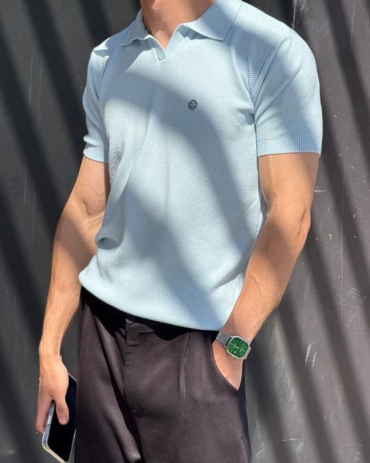 short sleeves slim knit